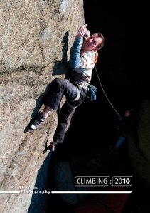 Jack Geldard on the front cover of the Climbing 2010 calendar © Keith Sharples